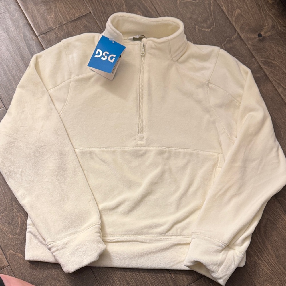 DSG Girls Zip Up Cream Sweatshirt